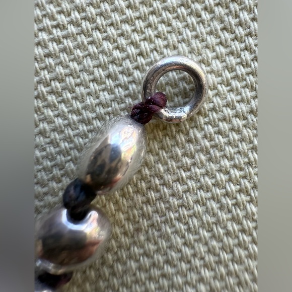 Banana Republic Vintage Sterling Silver Beaded Necklace - Picture 15 of 16